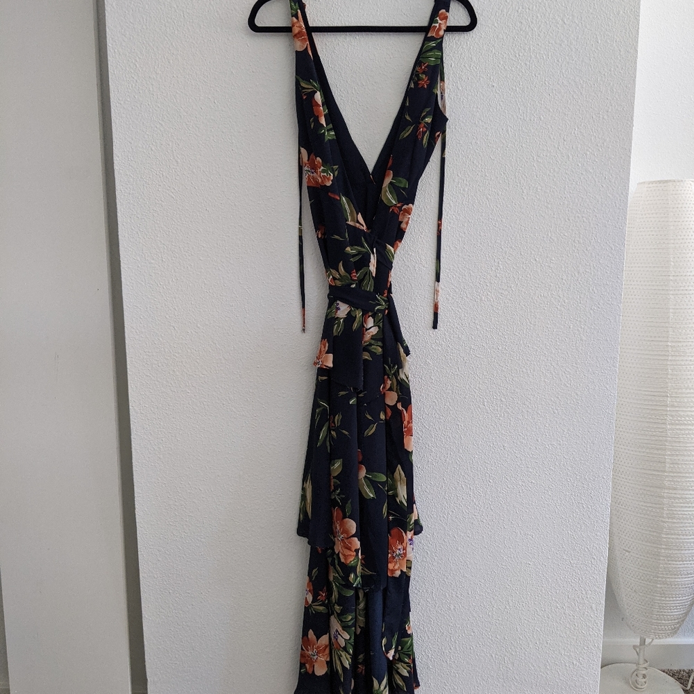 Lulu's Floral Wrap Dress